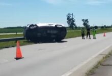 Photo of Vuelco y muerte en la autopista Rosario-Córdoba
