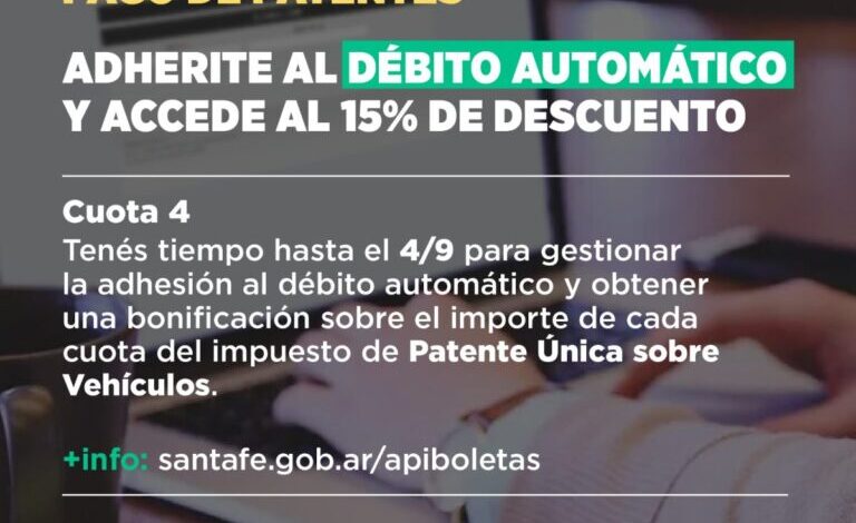 Photo of API: últimos días para adherirse al débito automático y obtener un 15% de descuento