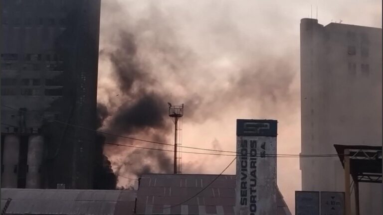 Photo of Feroz incendio en el Puerto de Rosario